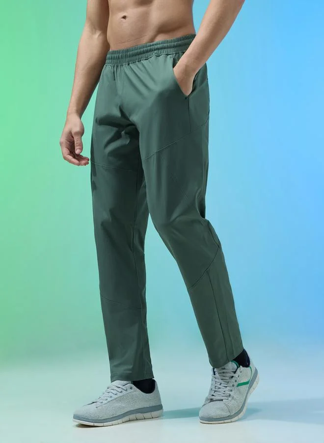 Technosport Men Solid Regular Fit Sports Trackpants with TS FLEXI